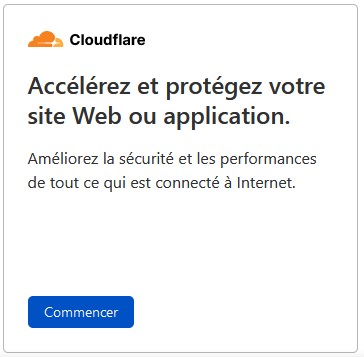 Activation du service Cloudflare Standard